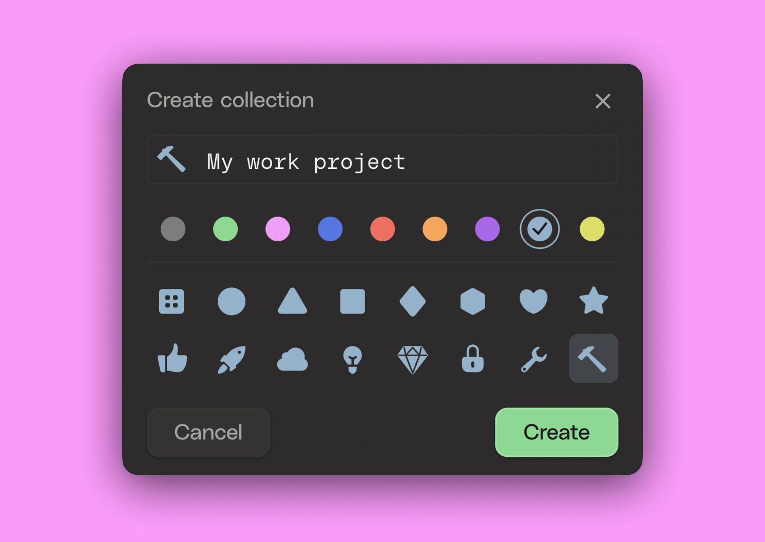 Collection icons
