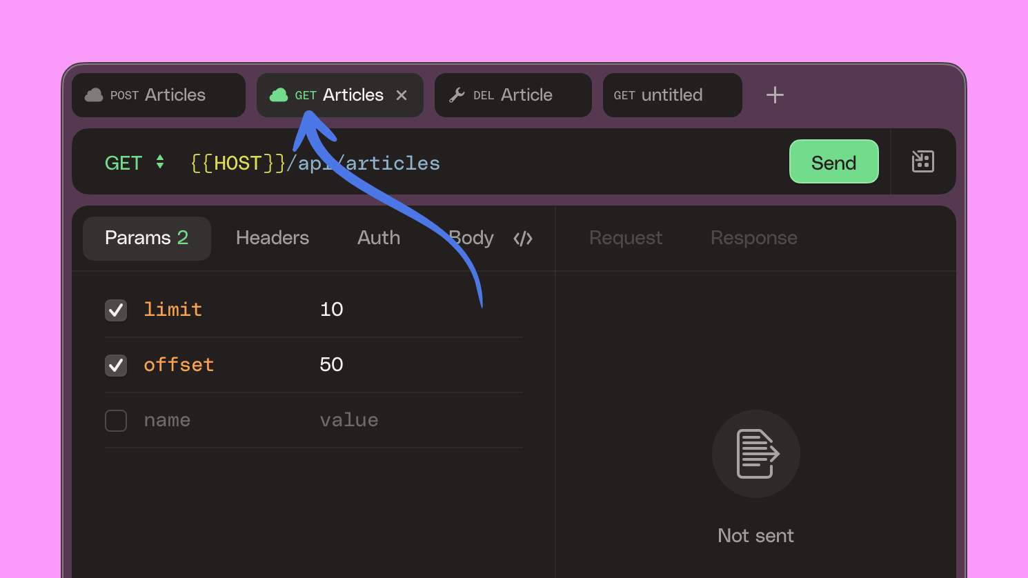 HTTP methods shown in tabs